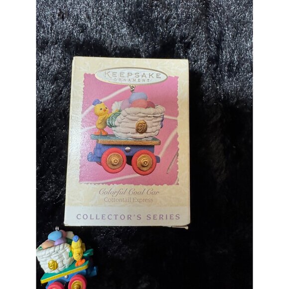 Hallmark Keepsake Ornament Cottontail Express 1997 Colorful Coal Car Collectible - Picture 2 of 8